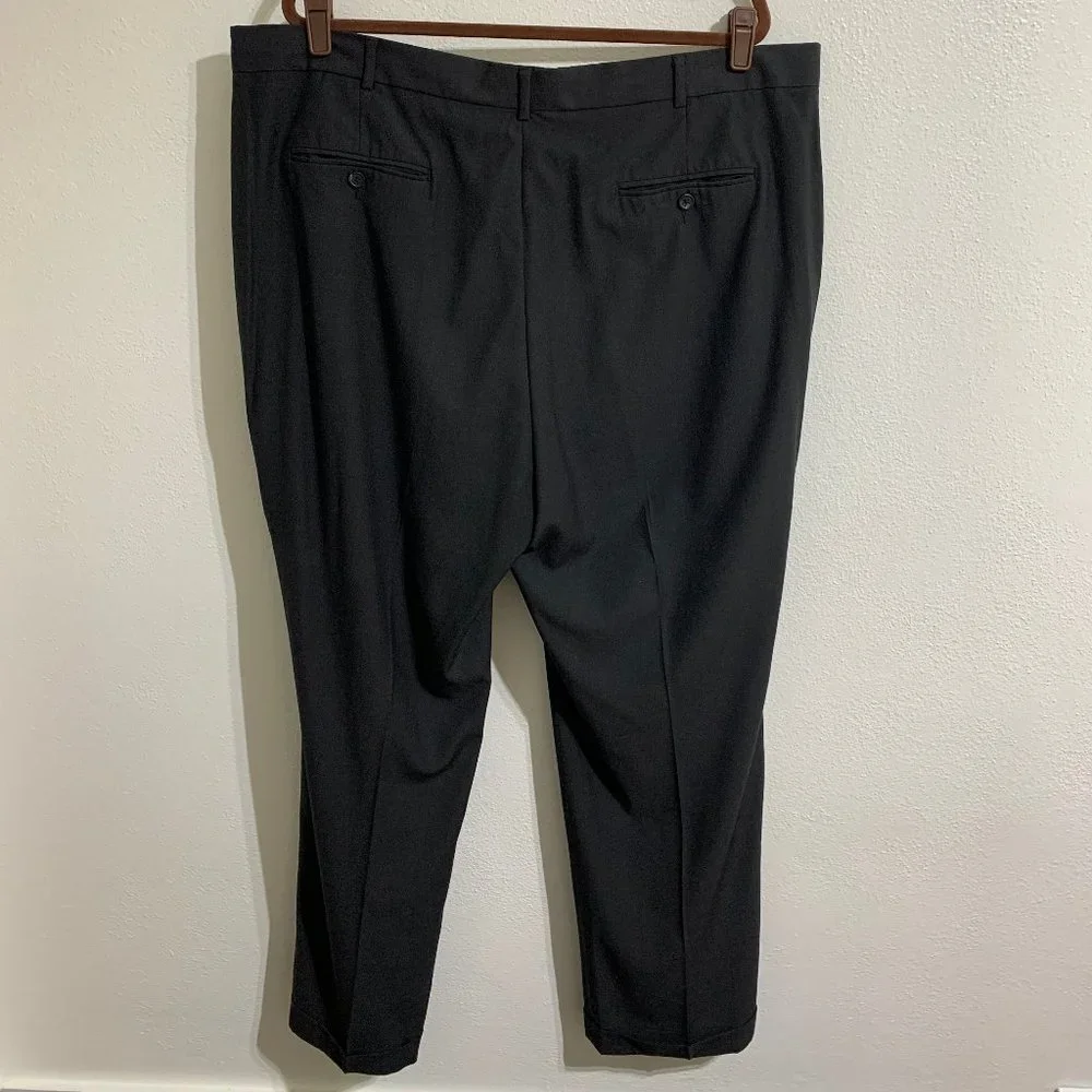 RBM black “charcoal” pleated cuffed dress or suit pant.